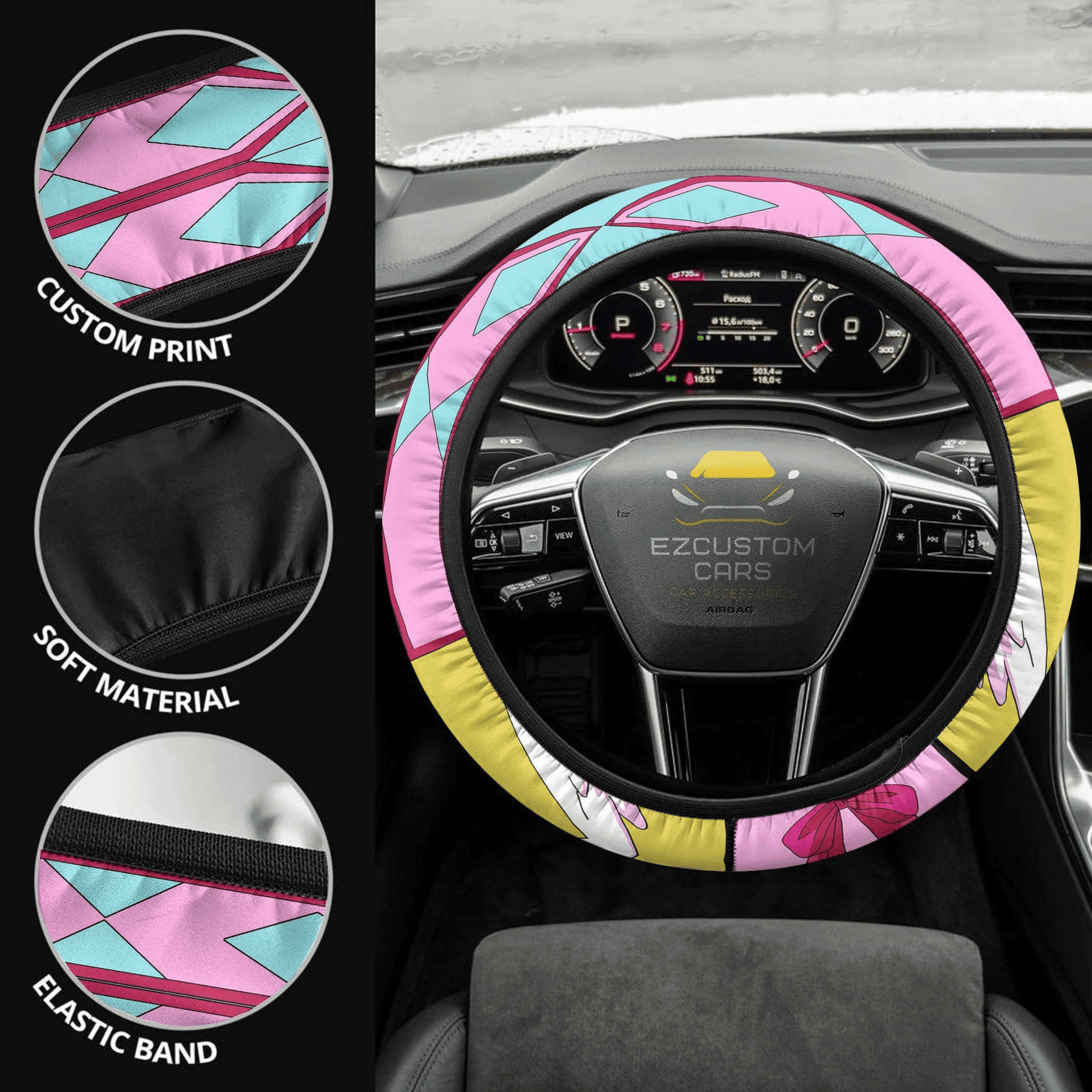 Fairy Tail Anime Steering Wheel Cover Mavis Vermillion
