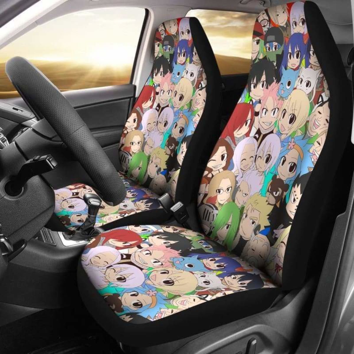 Fairy Tail Chibi Car Seat Covers Universal Fit 051312