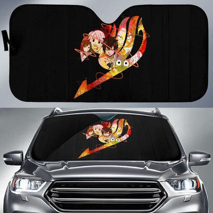 Fairy Tail Logo And Friends Auto Sun Shade Nh06 Universal Fit 111204