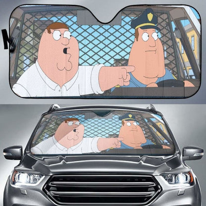 Family Guy Cop And AHalf Wit Auto Sun Shades 918b Universal Fit