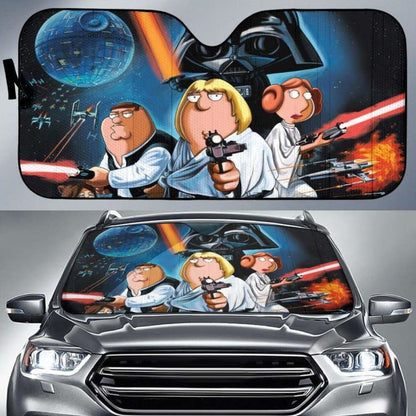 Family Guy Star War Auto Sun Shades 918b Universal Fit