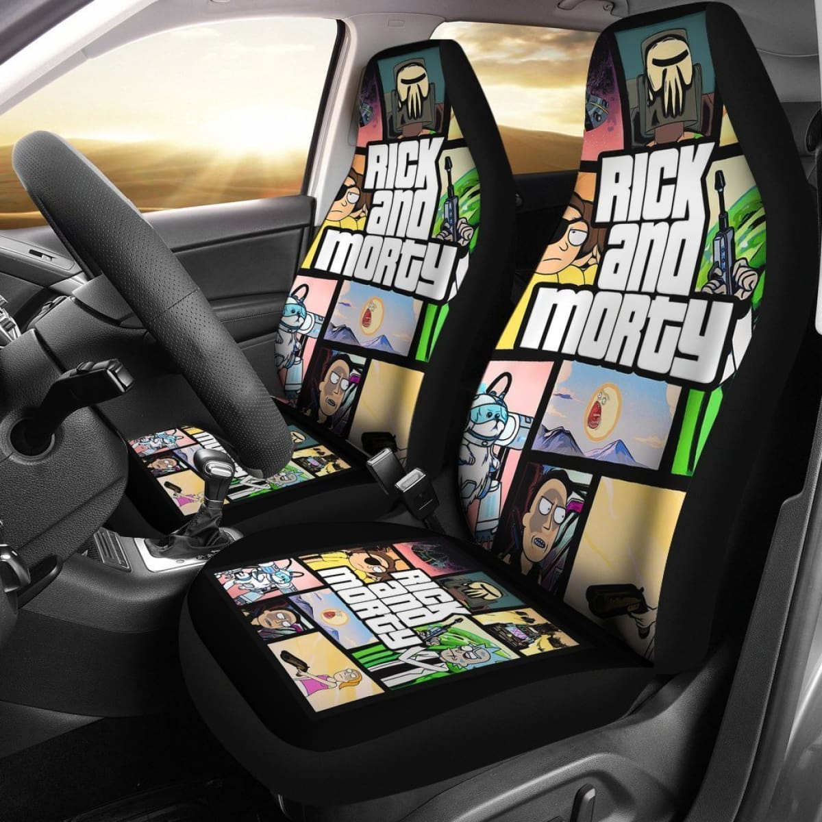 Fan Rick And Morty Car Seat Covers Lt04 Universal Fit 225721