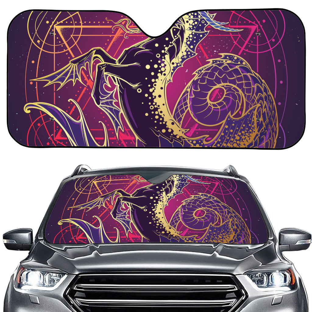 Fantastic Capricorn Sign Print Car Windshield Sun Shade