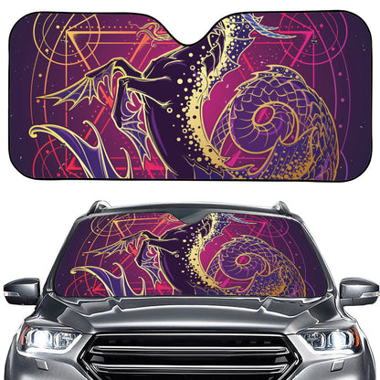 Fantastic Capricorn Sign Print Car Windshield Sun Shade