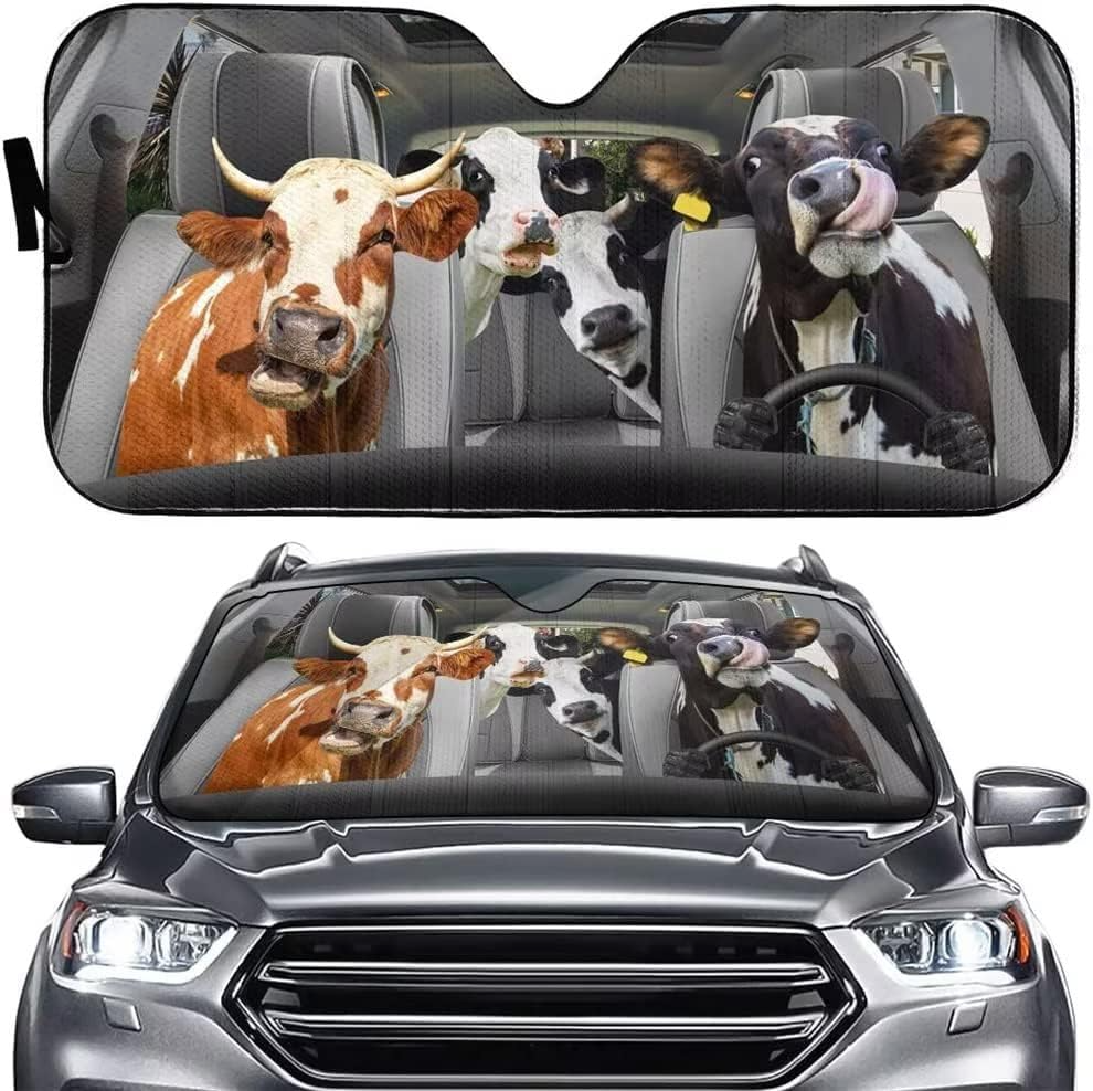 Farm Cow Animal Driver Car Sun Sunshade for Windshield
