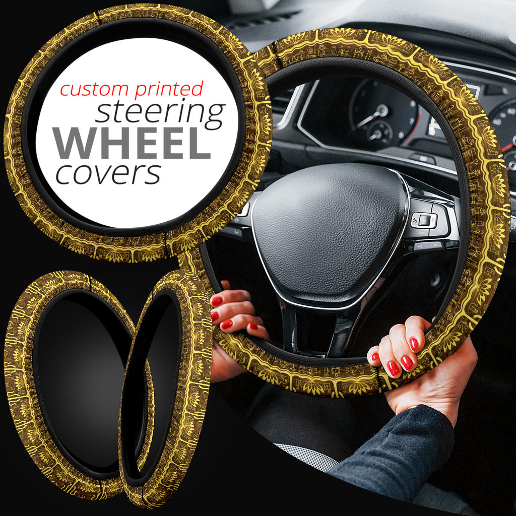 Fashion Egypt Seamless Premium Car Steering Wheel Cover