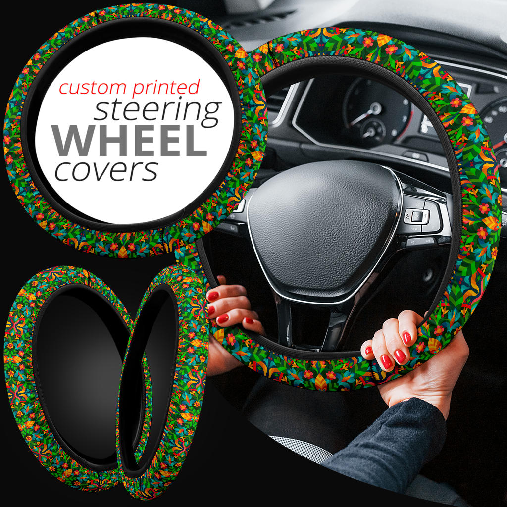 Fashion Flower Premium Car Steering Wheel Cover