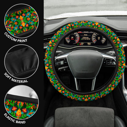 Fashion Flower Premium Car Steering Wheel Cover