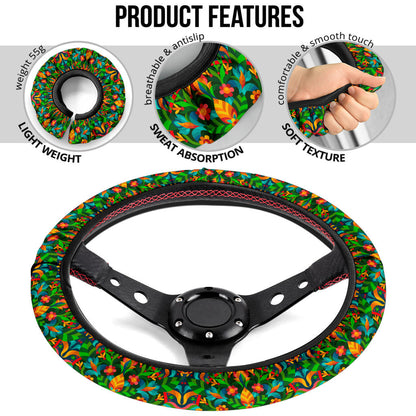 Fashion Flower Premium Car Steering Wheel Cover