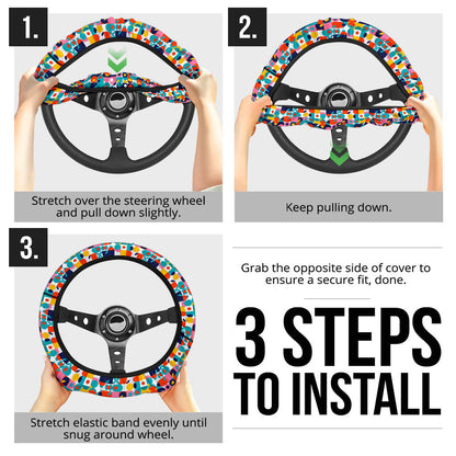 Fashion Funny Color Premium Car Steering Wheel Cover