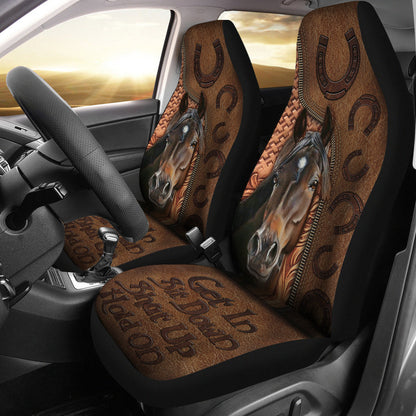 Fashion Get In Sit Down Shut Up Hold On Horse Car Seat Covers