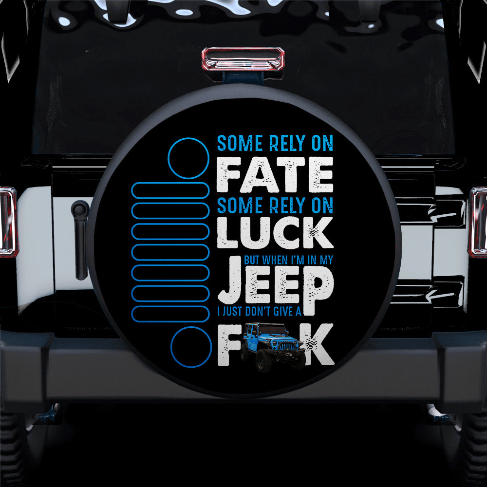 Fate Luck Jeep Blue Car Spare Tire Cover