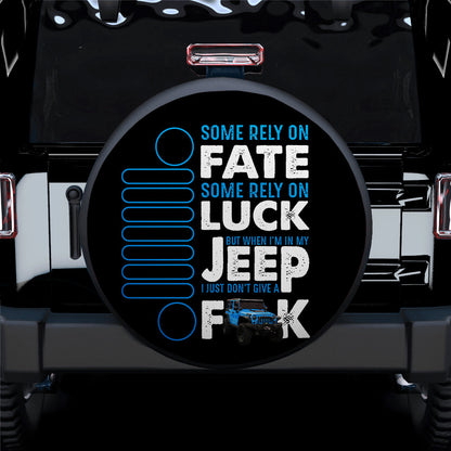 Fate Luck Jeep Blue Car Spare Tire Cover