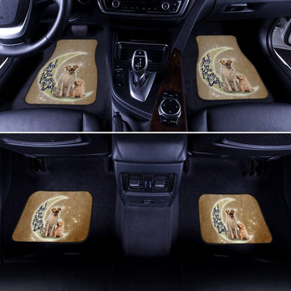 Father And Son Labrador Car Floor Mats Custom I Love You To The Moon And Back Car Accessories