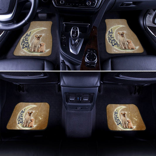 Father And Son Labrador Car Floor Mats Custom I Love You To The Moon And Back Car Accessories