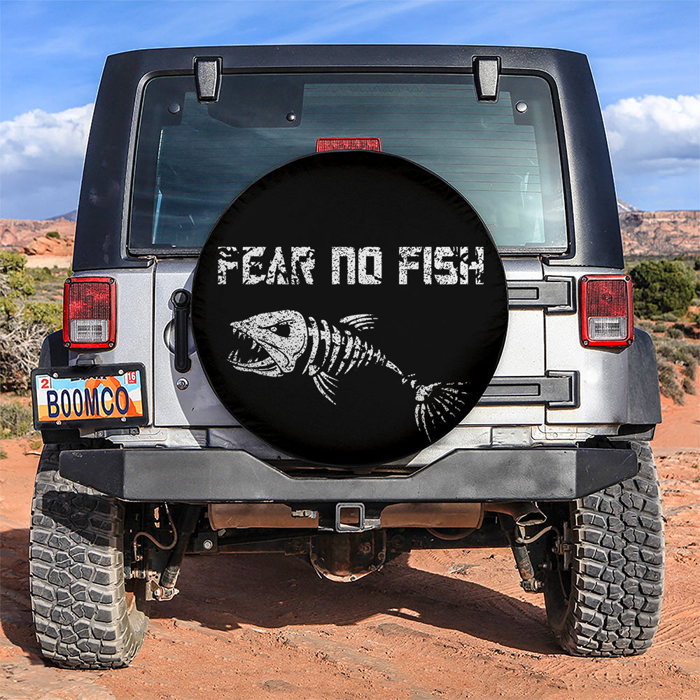 Fear No Fish Car Spare Tire Cover