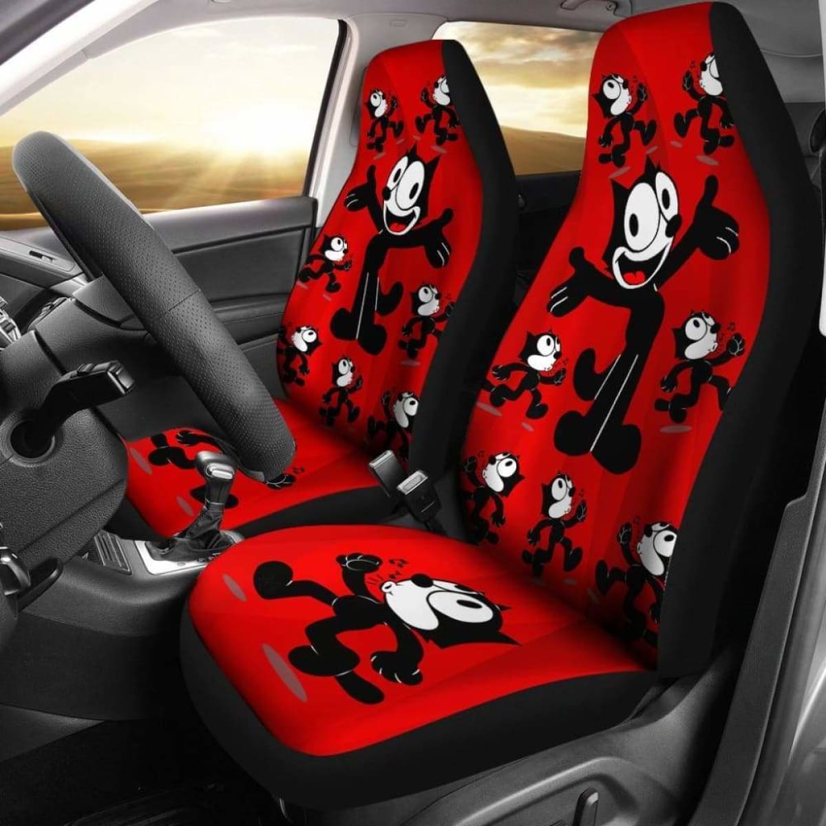 Felix The Cat Red Car Seat Covers Universal Fit 053012