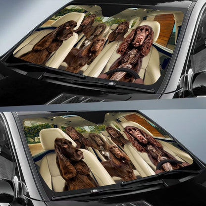 Field Spaniel Car All Over Printed 3D Sun Shade