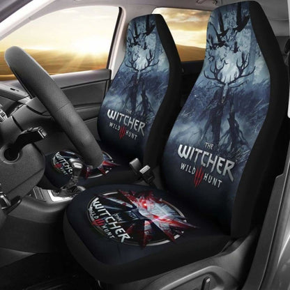 Fiend Car Seat Covers Logo The Witcher 3: Wild Hunt Game Universal Fit 051012