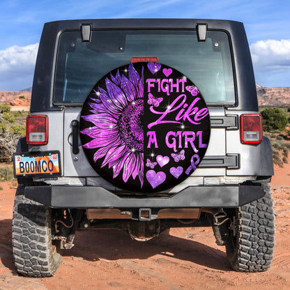 Fight Like A Girl Jeep Car Spare Tire Cover