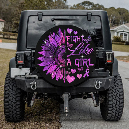 Fight Like A Girl Jeep Car Spare Tire Cover