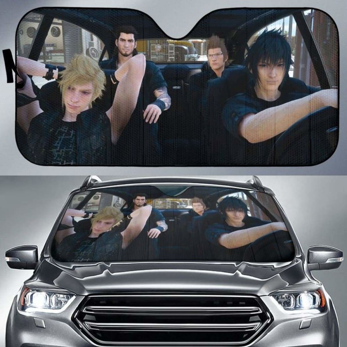 Final Fantasy IV Auto Sun Shades 918b Universal Fit