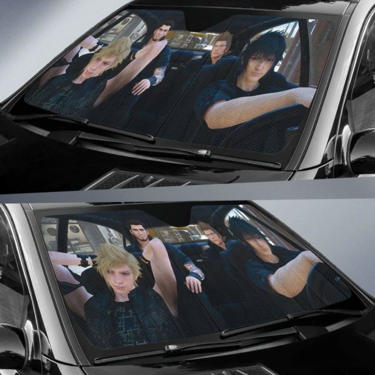 Final Fantasy IV Auto Sun Shades 918b Universal Fit