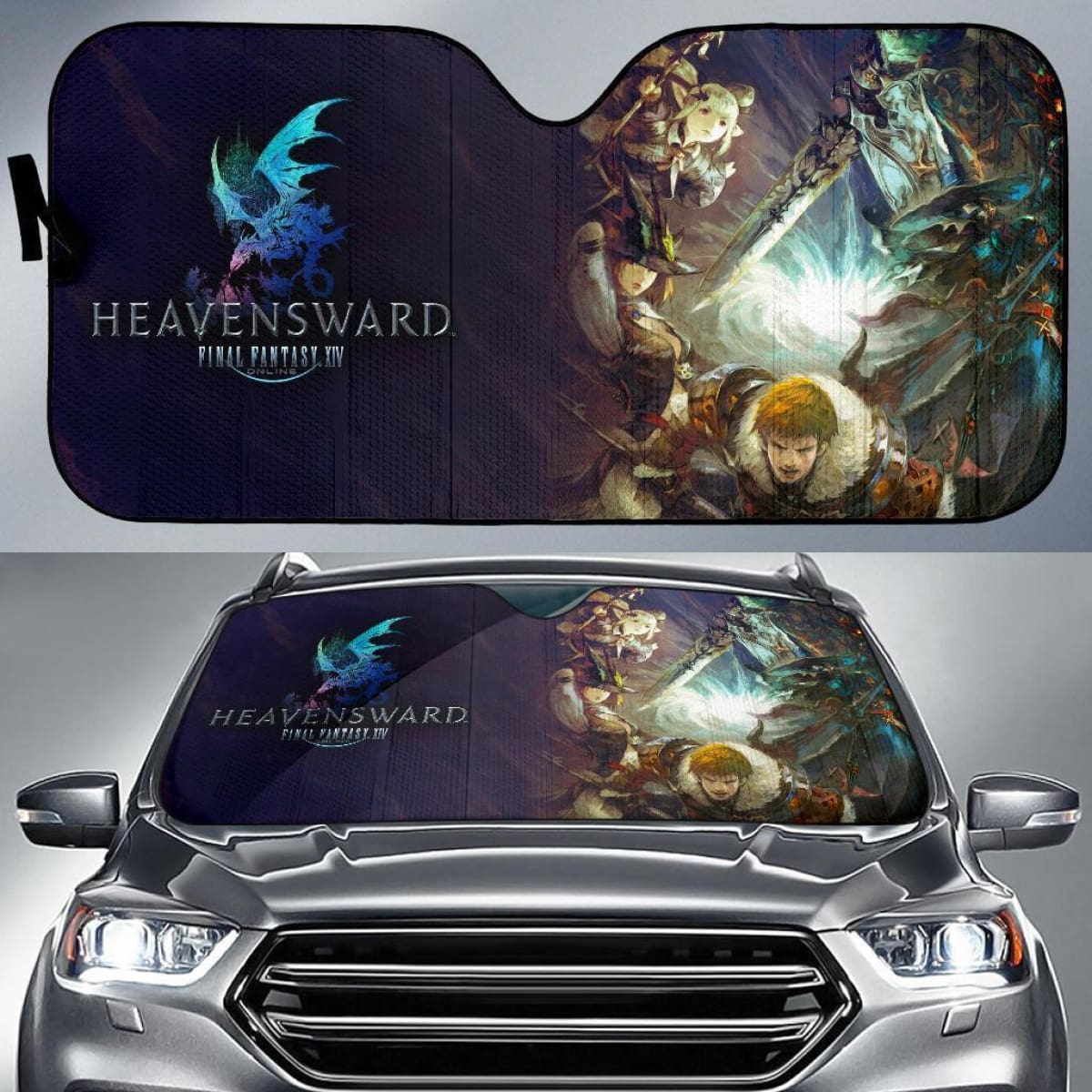 Final Fantasy Xiv Heavensward Car Sun Shade Nh06 Universal Fit 111204