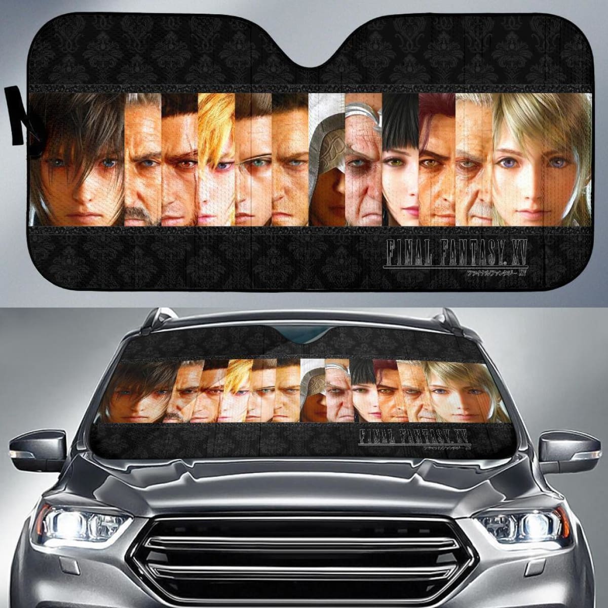Final Fantasy Xv Characters Face Auto Sun Shade Nh06 Universal Fit 111204
