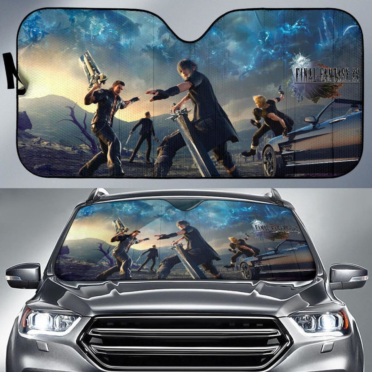 Final Fantasy Xv Fighting Auto Sun Shade Nh06 Universal Fit 111204