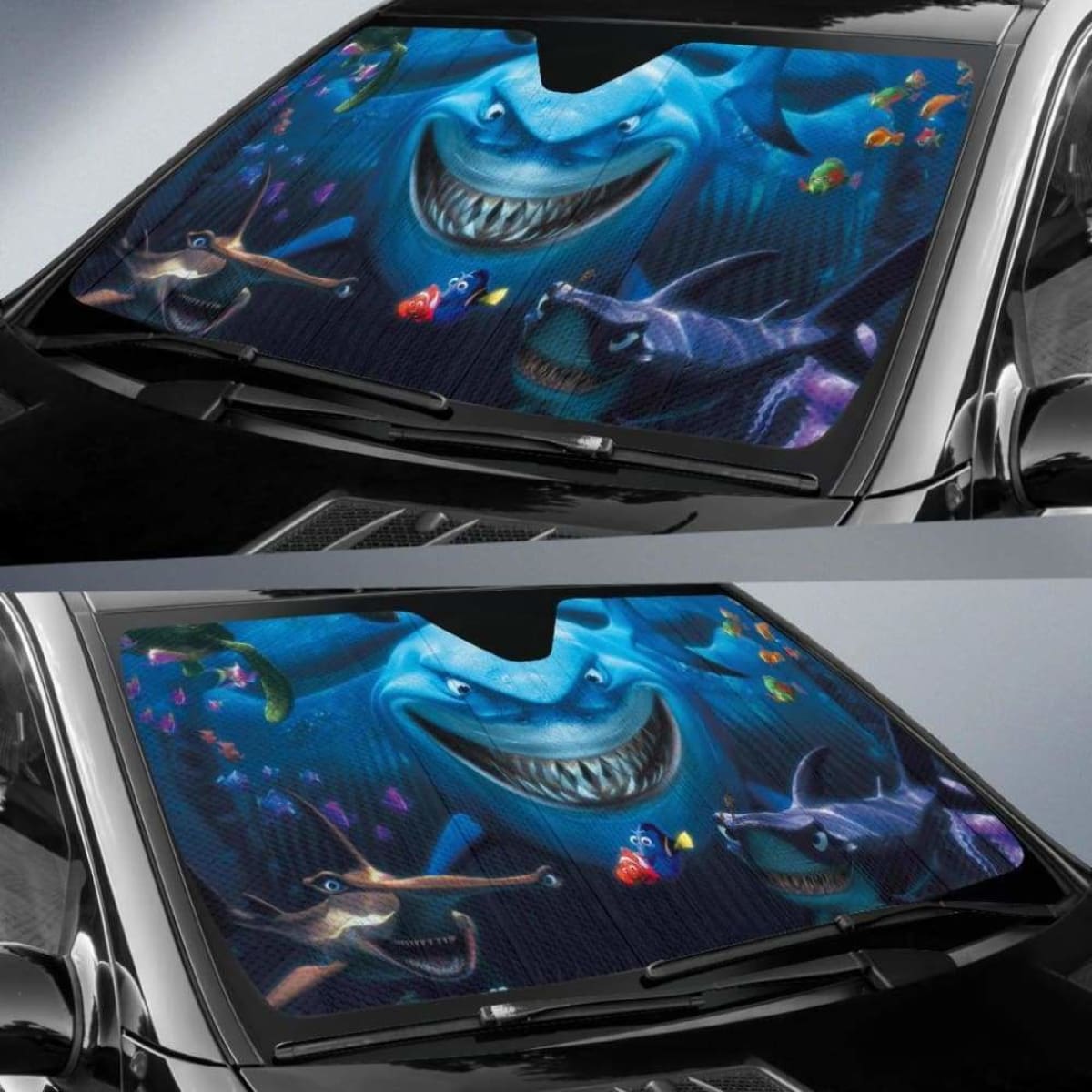 Finding Nemo And Shark Auto Sun Shades 918b Universal Fit
