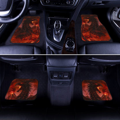 Fire Dragon Car Floor Mats Custom Fantasy Creatures Dragon Car Accessories
