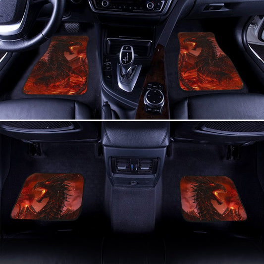 Fire Dragon Car Floor Mats Custom Fantasy Creatures Dragon Car Accessories