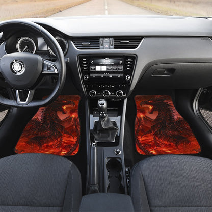 Fire Dragon Car Floor Mats Custom Fantasy Creatures Dragon Car Accessories
