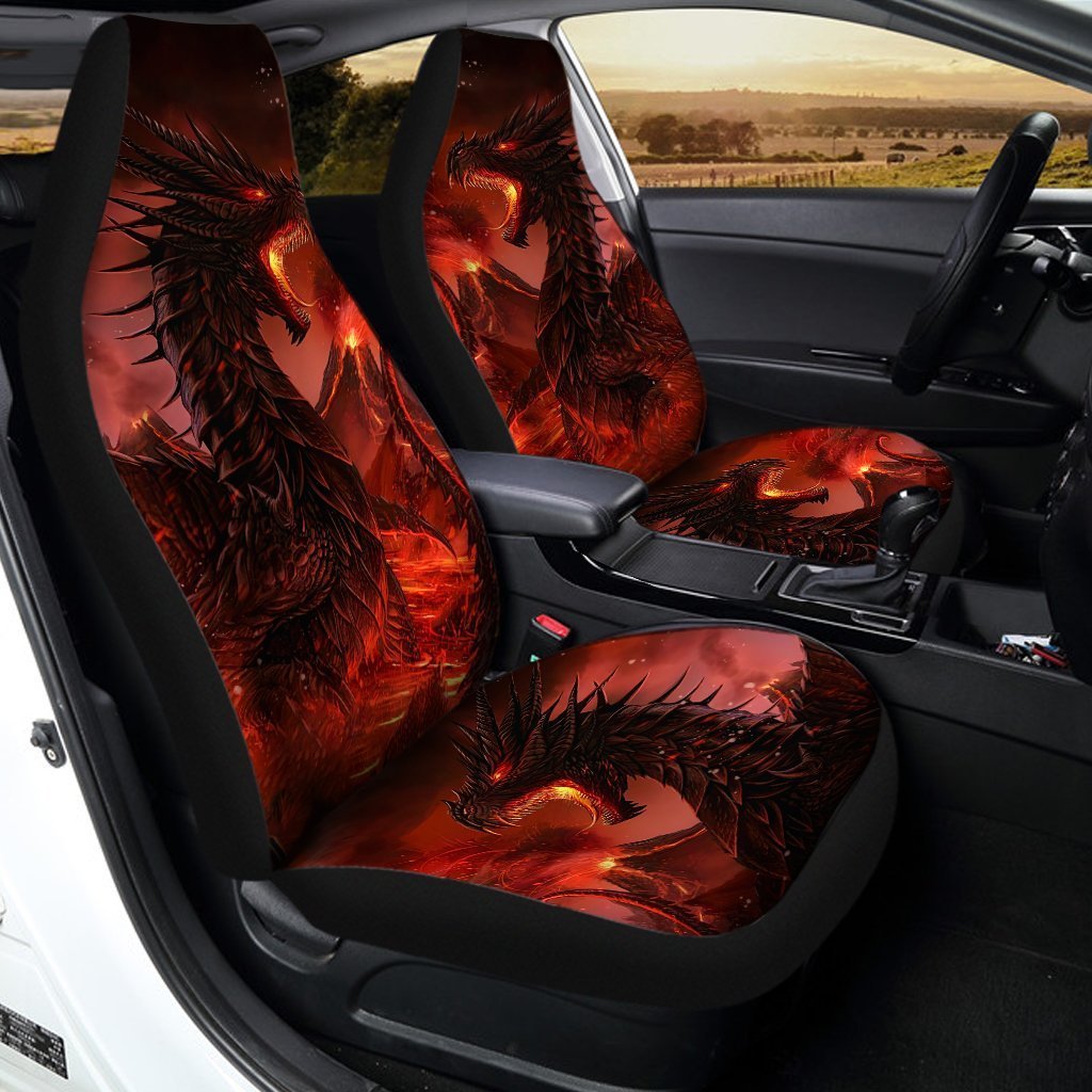 Fire Dragon Car Seat Covers Custom Fantasy Creatures