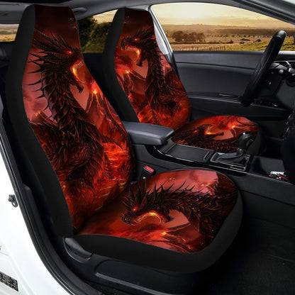 Fire Dragon Car Seat Covers Custom Fantasy Creatures