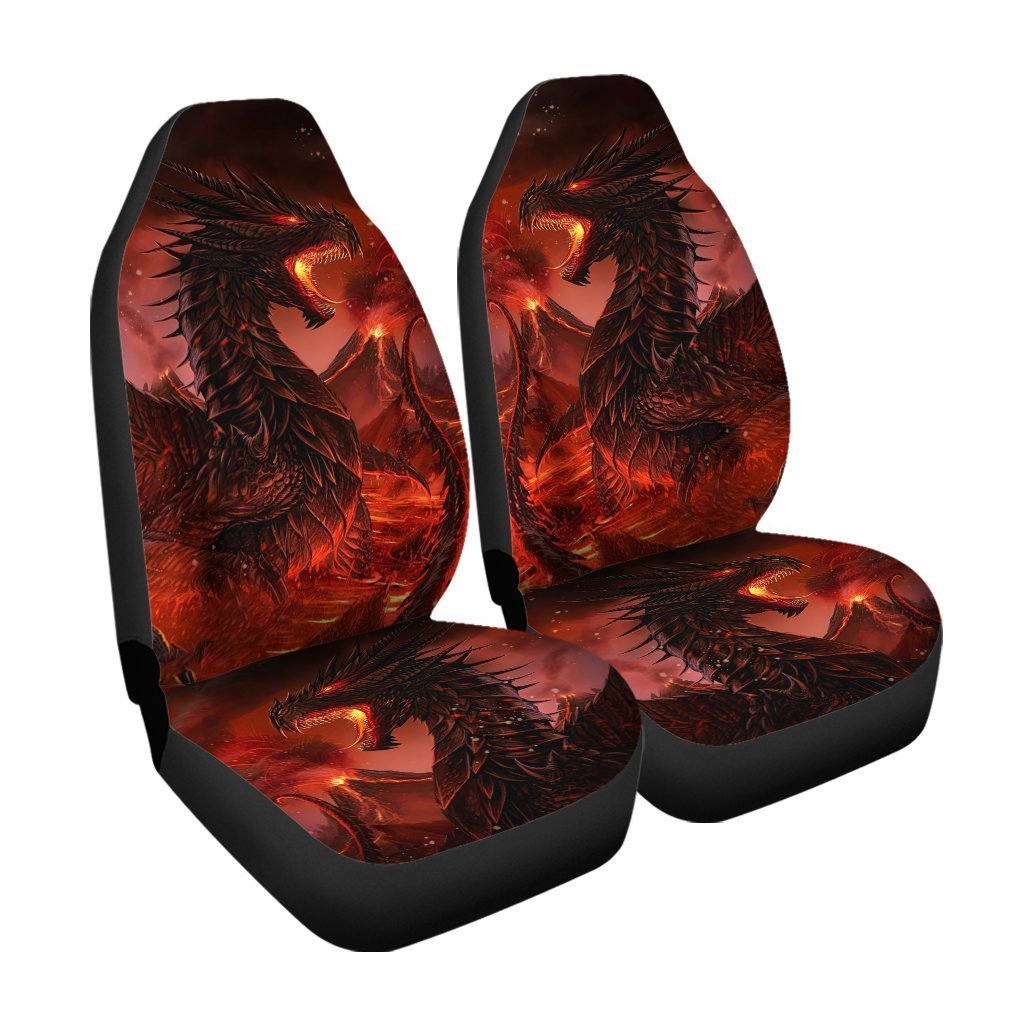 Fire Dragon Car Seat Covers Custom Fantasy Creatures