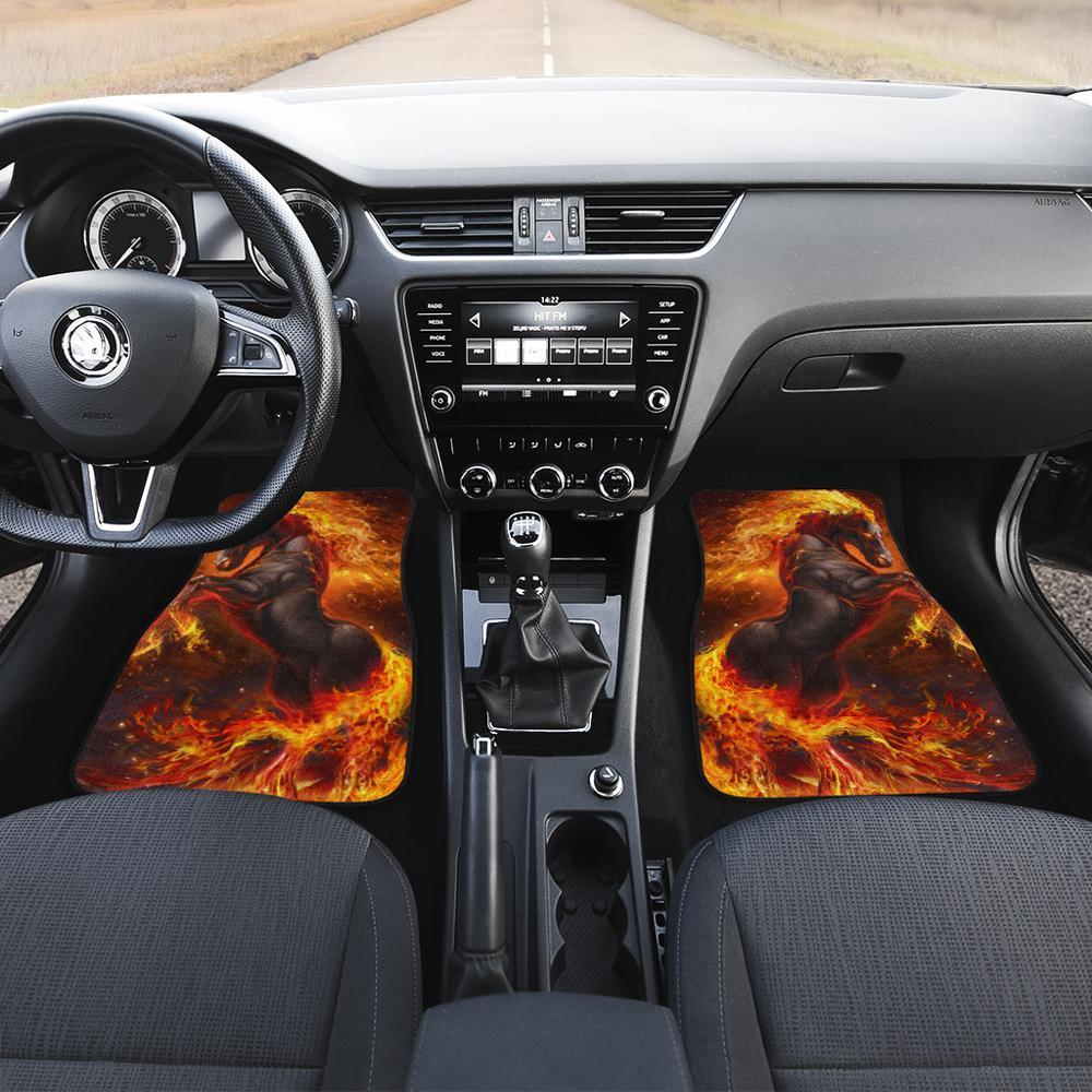 Fire Horse Car Floor Mats Custom Horse Lover Car Accessories
