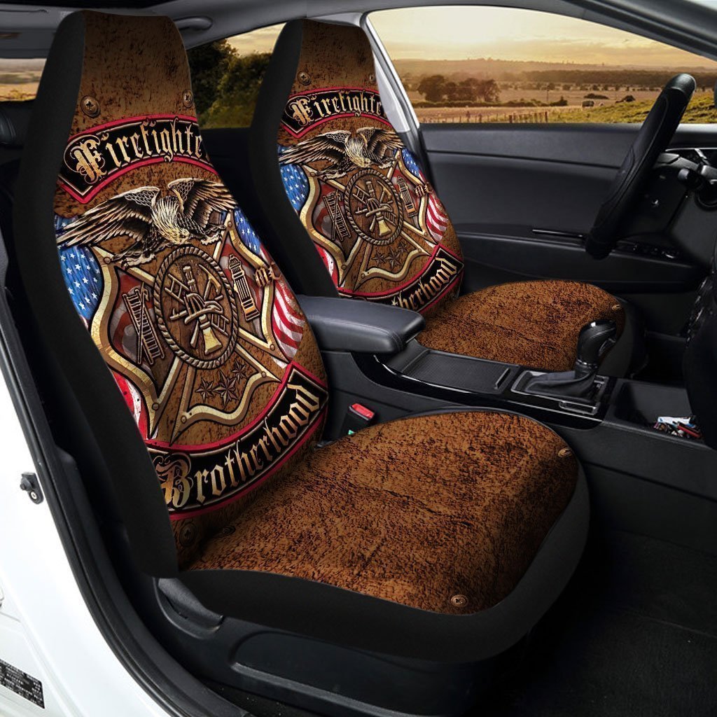 Firefighter Brotherhood Car Seat Covers Custom Car Interior Accessories