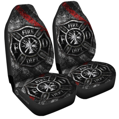 Firefighter Car Seat Covers Custom Thin Red Line Car Accessories Firefighter Gifts