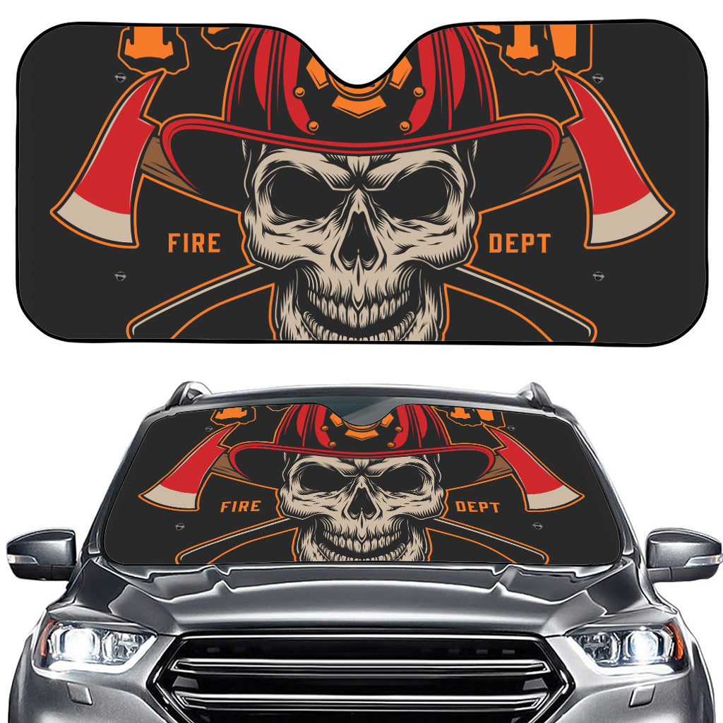 Firefighter First In Last Out Print Car Windshield Sun Shade