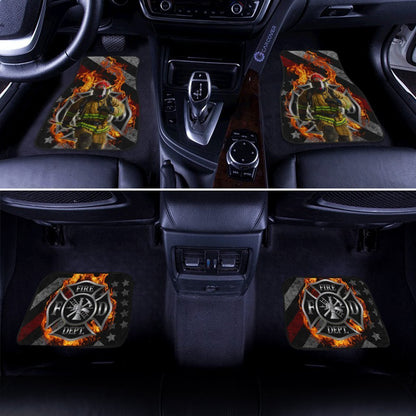 Fireman Car Floor Mats Custom American Firefighter Car Accessories