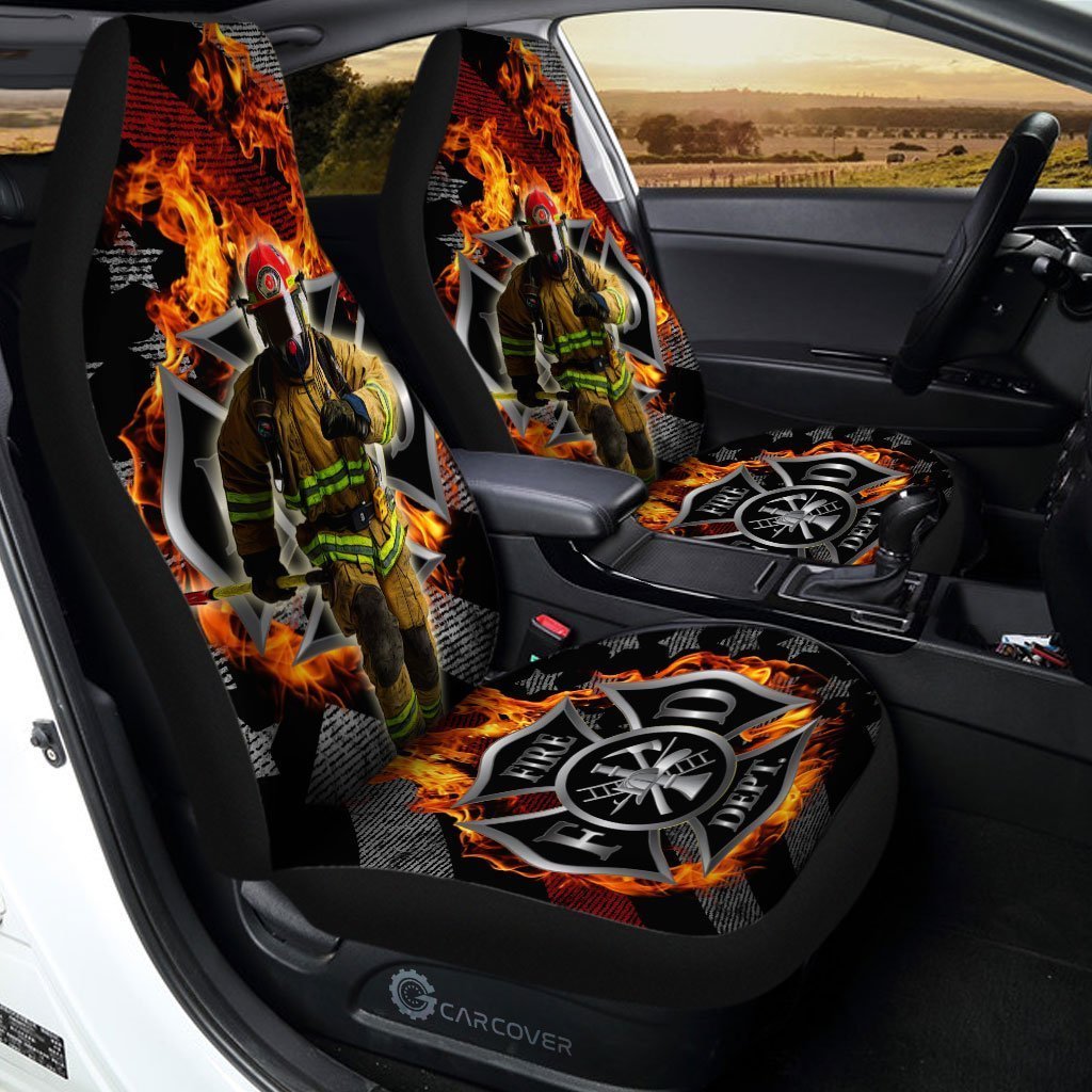 Fireman Car Seat Covers Custom American Firefighter Car Accessories