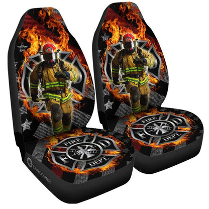 Fireman Car Seat Covers Custom American Firefighter Car Accessories