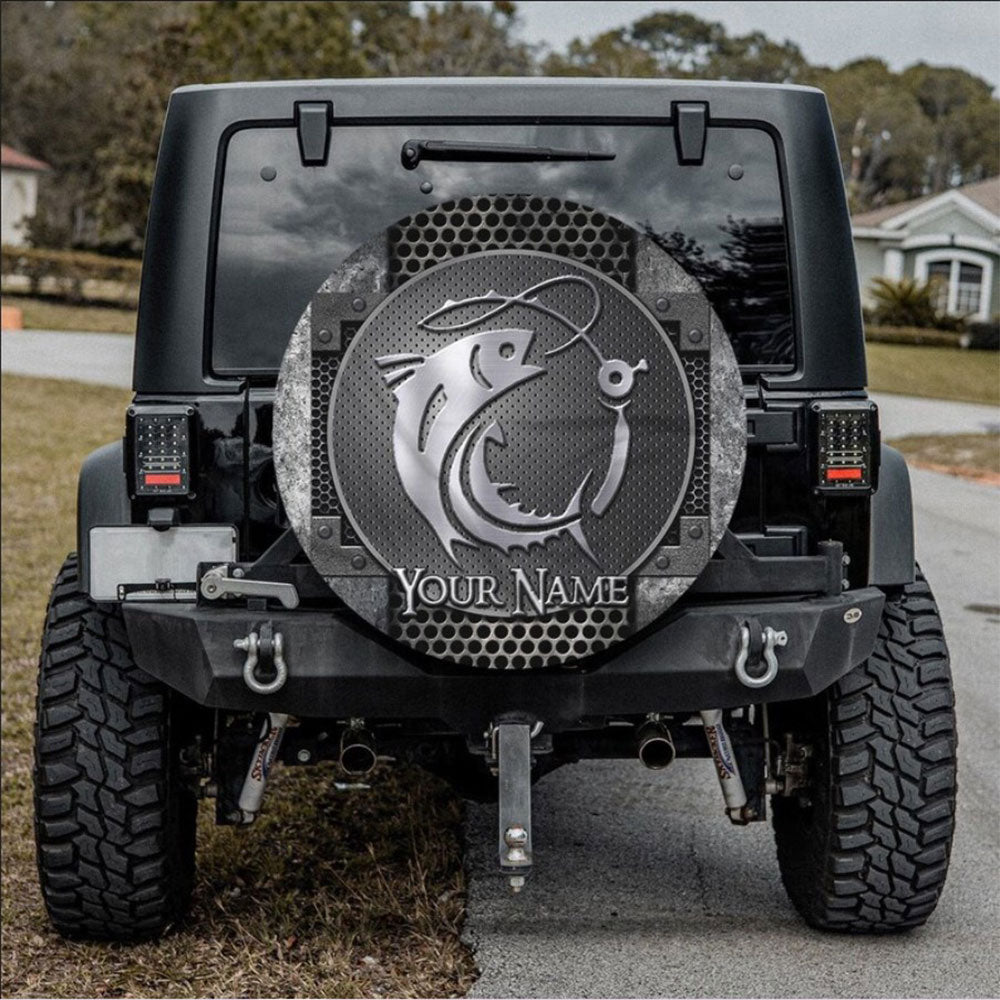 Fishing Fisherman Jeep Car Spare Tire Cover