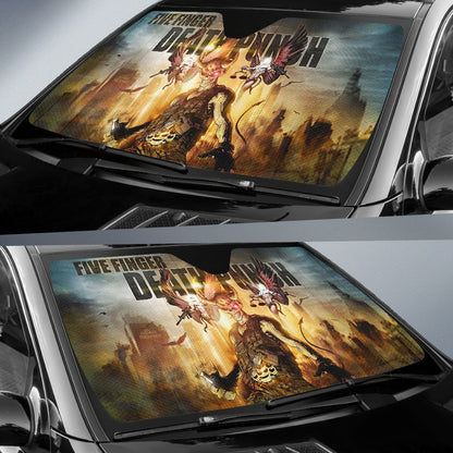 Five Finger Death Punch Rock Band Auto Sunshade Five Finger Death Punch Car Accessories Fan Gift Ci120907