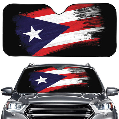 Flag Of Puerto Rico Print Car Windshield Sun Shade