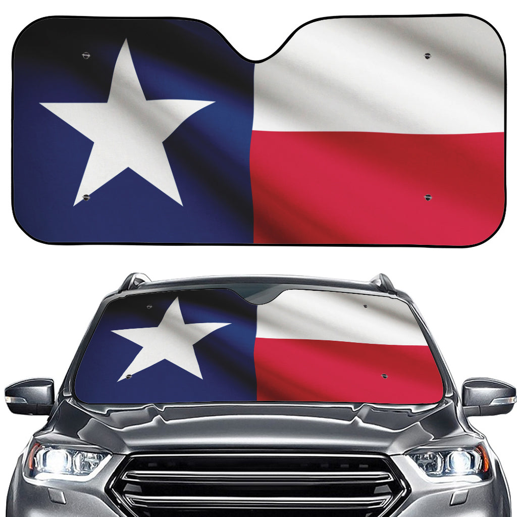 Flag Of Texas Print Car Windshield Sun Shade