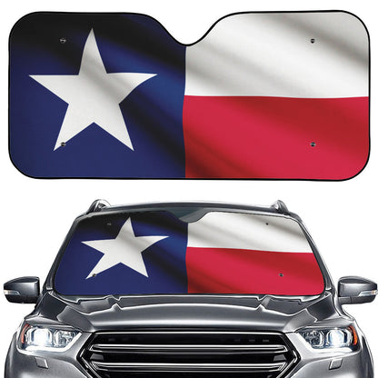 Flag Of Texas Print Car Windshield Sun Shade