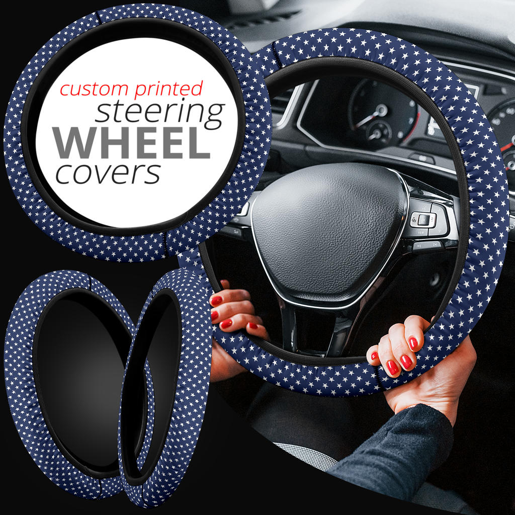 Flag USA Star Premium Car Steering Wheel Cover